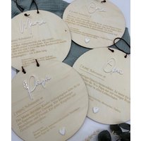 Holzschild Papa I Opa Mama Oma Vatertagsgeschenk Türschild 3D Muttertagsgeschenk Substantiv Definition Acryl von MomsCrew