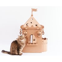 Festung Für Katze. Karton Katzenhaus Mit Balcons von MomsManufactureStore