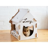 Festung Für Katze. Karton Katzenhaus Mit Balcons von MomsManufactureStore