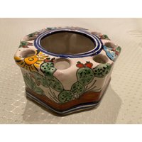 Vintage Talavera Keramik Teekanne Stövchen Zahnbürstenhalter von MomysThriftshop