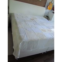 Quiltweißquiltpatchworkdecketagesdeckebettüberwurf von MonDoCrafts