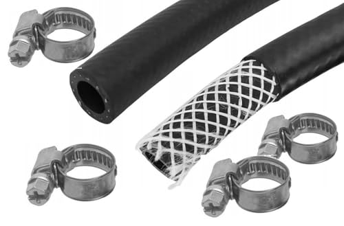 Kit 1 Meter Benzinschlauch mit 4St. Schlauchschellen Kraftstoffschlauch Ölschlauch Dieselschlauch 20Bar (Innen 20mm Außen 28mm) von MonJar