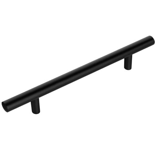 MonJar 1st. Relinggriff Stangengriff Möbelgriffe Schrankgriffe Schubladengriffe Küchengriffe Chrom (Schwarz, Bohrlochabstand 224mm) von MonJar