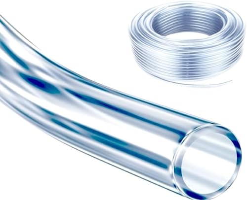 Schlauch Meterware PVC Ölleitung Kraftstoffschlauch Lebensmittelecht Transparent Aquariumschlauch Wasserschlauch (9x12mm) von MonJar