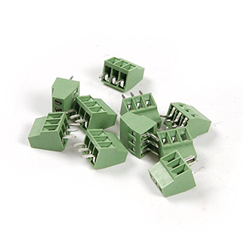 MonLiya 30 Stück 3 Pole 2,54 mm Pitch PCB Mount Screw Terminal Block Anschluss von MonLiya