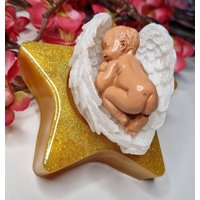 Sternenkind Erinnungs Stern Mit Engelsflügel Und Baby, Schwangerschaft, Trauer Sternenkind Erinnungs Stern Mit Engelsflügel Und Baby, Schwangerschaft, Trauer von MonaartsKunst