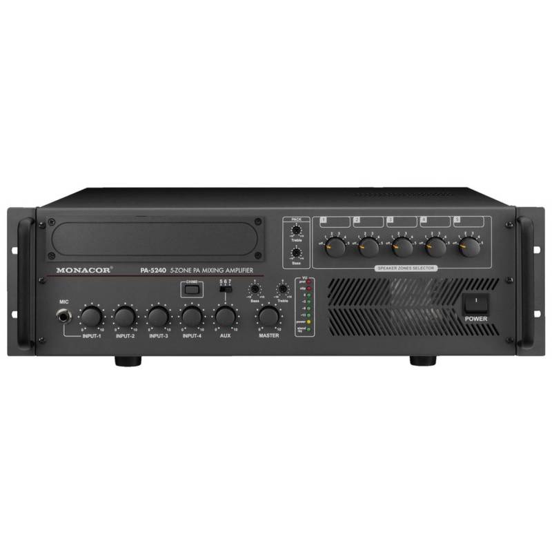 Monacor Pa 5240 Ela Verstärker Audioverstärker 240 W 5 Zonen Schwarz B-Ware von Monacor