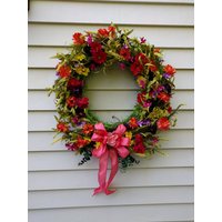 Floral Sommerkranz - Frühling Kranz Outdoor Blumenkranz Indoor von MonasTreasureChest