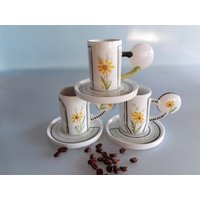 Extravagante, Personalisierbare Espressotasse Aus Porzellan Und Mug, Handbemalt von Monasporzellanstudio