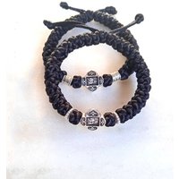 Panagia Gebetsseilarmband Satinkordel Komboskini 33Knot Rosenkranz Gesegnetes Ostergeschenk Für von MonasteryBlessing