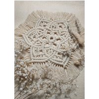 Makramee Platzset | Untersetzer Platzdeckchen Tischdeko Coaster I Mandala Set Hochzeit von MonatelierDesigns