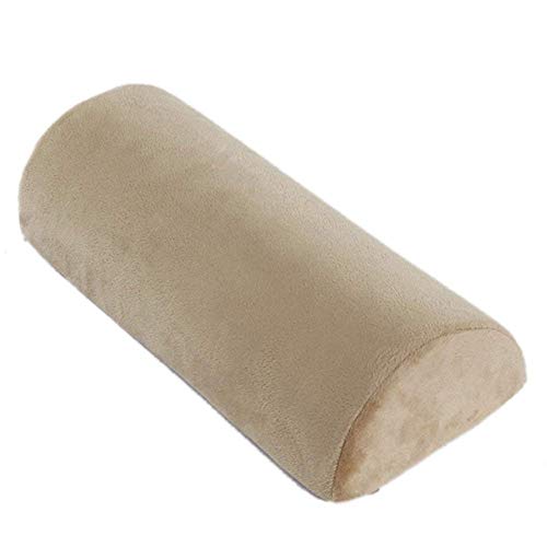 Fußstütze unter dem Schreibtisch, belastbar, komfortabel, Schaumstoff, Premium-Samt-Fußstützkissen, Stressabbau, Stützkissen, verbessert die Körperhaltung für Büro und Zuhause, Beige von Monba