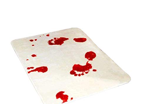 Monba Badezimmer Teppiche rutschfeste Blut Fußabdruck Badematte Baumwolle Tuch Tür Fußmatte 40 * 60 cm von Monba