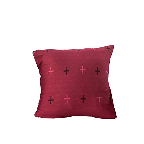 Monba Sofabezug für 1-, 2-, 3-, 4-Sitzer, elastisch, mit Blumendruck, 2 x Kissenbezüge (ohne Innen), Rot von Monba
