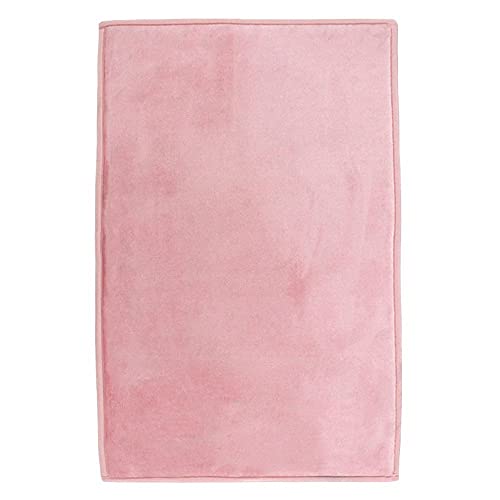 Monbeautapis 060923 Flanell Teppich, Polyester, 90 x 60 cm, Polyester, Powder Pink, 90x60 cm von Thedecofactory