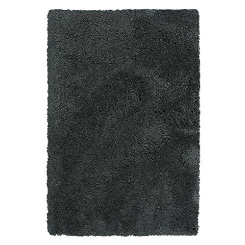 Monbeautapis Wolke Teppich, Polyester, anthrazit, 170x120x15 cm von Monbeautapis