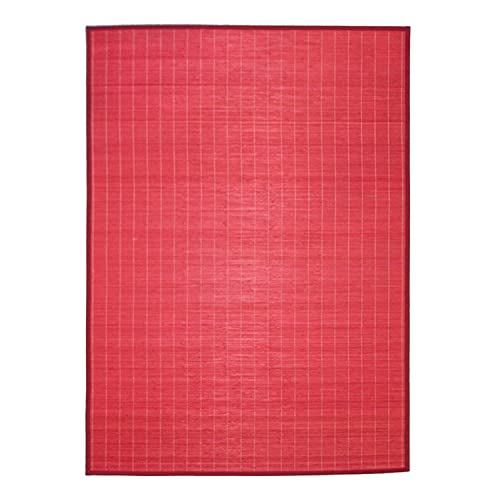 MonBeauTapis Pflaume 609217 Bali Chic Teppich Bambus rot 90 x 60 cm von Thedecofactory