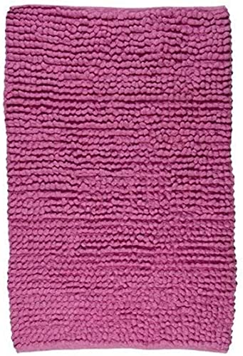 Monbeautapis Pflaume 701302 Pelouse Teppich, Baumwolle, 110 x 70 cm, Baumwolle, Rose, 110x70x10 cm von Monbeautapis