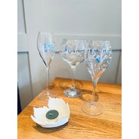 Personalisiertes Gin Glas - Diamanté Geburtstagsglas -Weinglas Champagnerflöte von MondaysChildltd