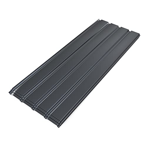 Mondeer Dachblech, Dachbleche Trapezblech, 12PCS Metall Dachdeckung Stahlblech Formblech Platten 115 * 45CM/ 6m² für das Ersetzen auf Carport Vordach Gewächshaus, Grau von Mondeer