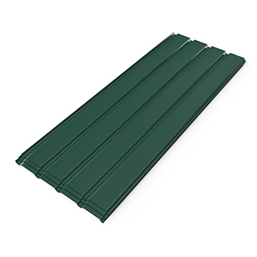 Mondeer Dachblech, Dachbleche Trapezblech, 12PCS Metall Dachdeckung Stahlblech Formblech Platten 115 * 45CM/ 6m² für das Ersetzen auf Carport Vordach Gewächshaus, Grün von Mondeer