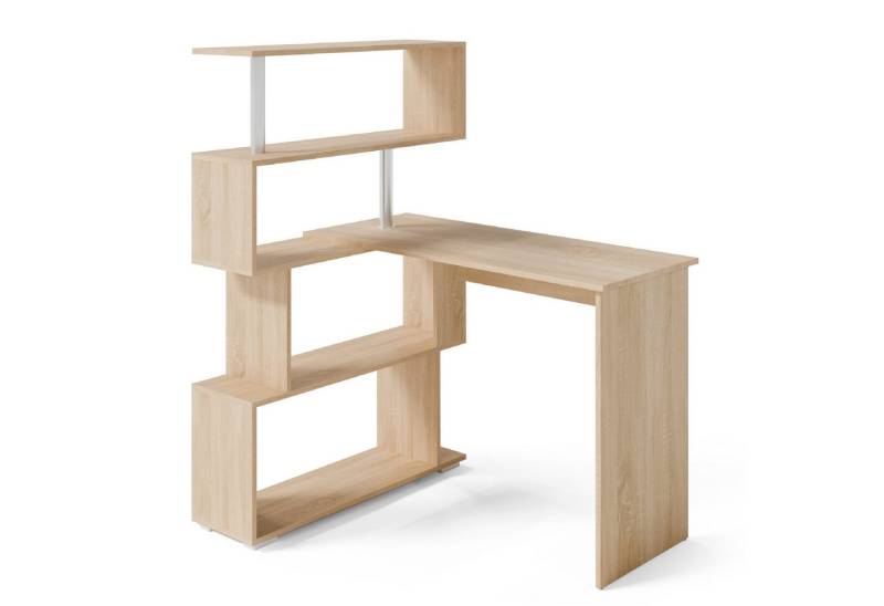 Mondeer Eckschreibtisch Schreibtisch, mit 360 Grad Drehbarem Bücherregal 157 x 45 x 130,5 cm Mondeer Eckschreibtisch Schreibtisch, mit 360 Grad Drehbarem Bücherregal 157 x 45 x 130,5 cm von Mondeer