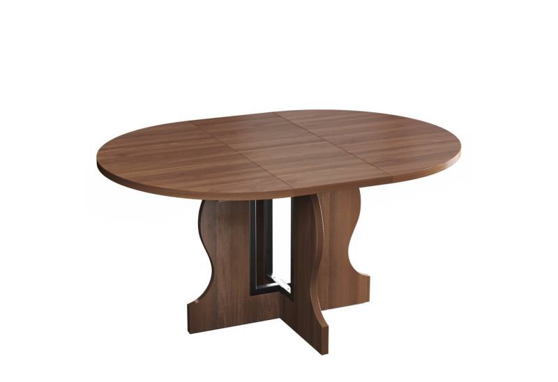 Mondeer Esstisch Ausziehbarer Runder Esstisch (110-150 cm), mit massivem Holzgestell und intelligentem Auszugsystem von Mondeer