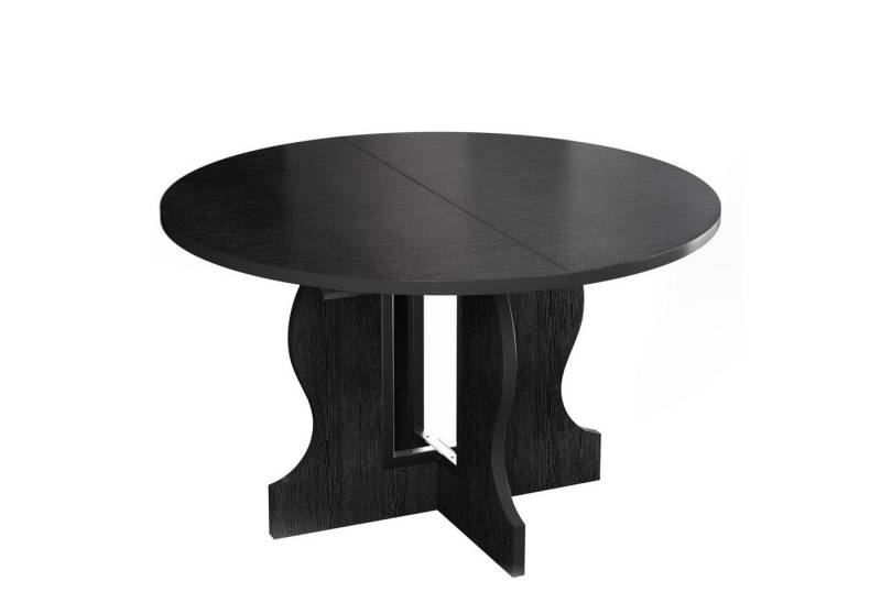 Mondeer Esstisch Ausziehbarer Runder Esstisch (110-150 cm), mit massivem Holzgestell und intelligentem Auszugsystem von Mondeer