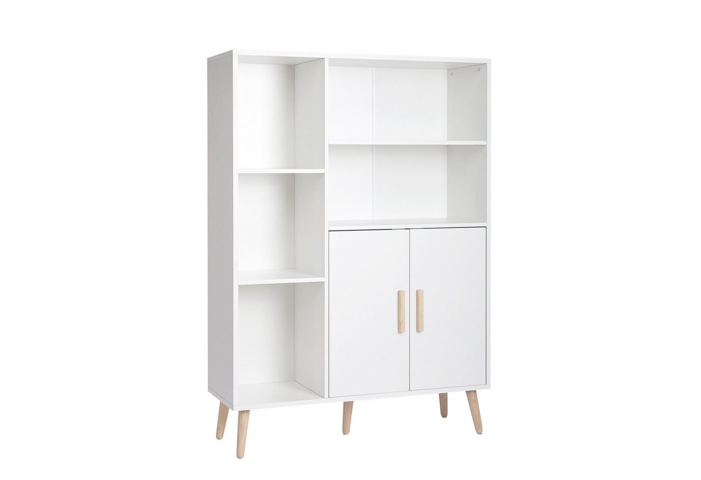 Mondeer Kommode Sideboard, Lagerschrank mit 2 Türen und 5 Fächern,Holz Mondeer Kommode Sideboard, Lagerschrank mit 2 Türen und 5 Fächern,Holz von Mondeer
