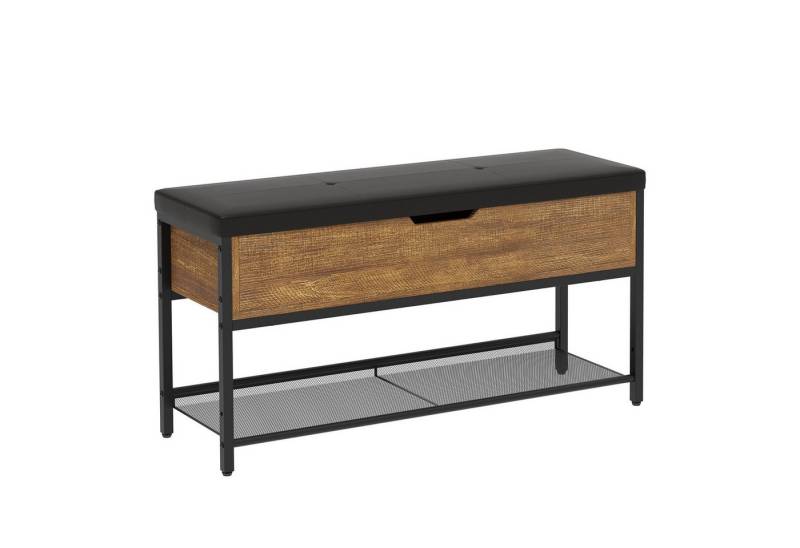 Mondeer Schuhbank Aufbewahrungsbank (2 Etagen), mit Verstellbarem Regal, mit gepolstertem Sitz und verdeckter Lagerung von Mondeer