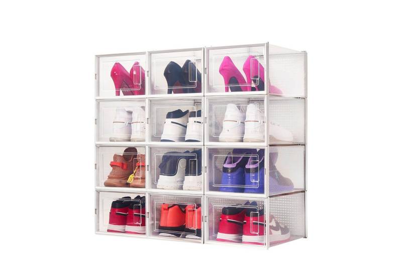 Mondeer Schuhbox Schuhregal (10 St), faltbare transparente Schuhaufbewahrung Box von Mondeer