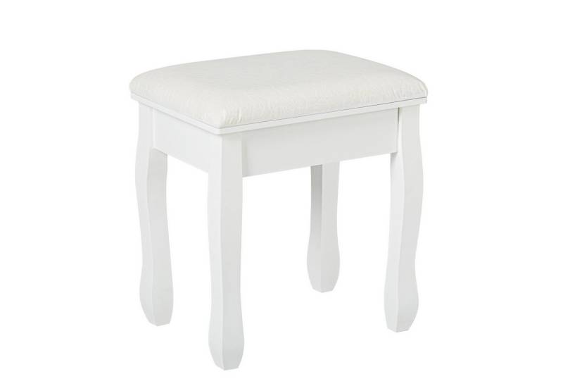 Mondeer Sitzhocker Schminktisch-Hocker (1 St), weißes Kissen, bedruckter Klavierhocker, 41x35x45cm von Mondeer