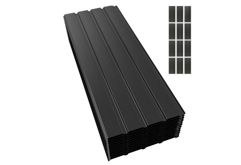 Mondeer Wellplatte Dachplatten(12-tlg), 12x Trapezblech 115cm x 45cm verzinkt Profilblech Dachblech von Mondeer