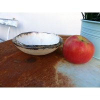 Flache Schale Keramik Handgetöpfert in Aufbautechnik, 240 Ml von Mondenvolk