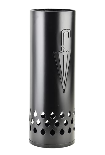 Mondex Cedric Black Schirmständer, Durchmesser 18,5 x H 51 cm von Mondex