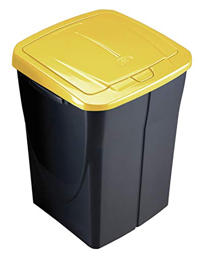 Mondex Müllsortierer 45 Liter mit gelbem Deckel von M home by Mazzei Mondex