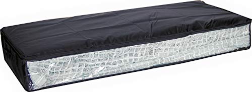 Mondex eve733–01 unter Bett Aufbewahrungstasche mit Fenster/schwarz Kunststoff 25 x 16 x 2 cm von Mondex