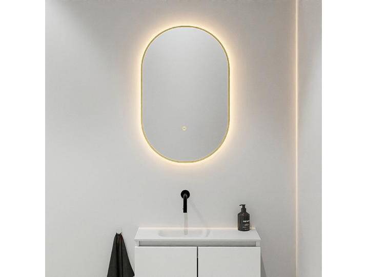 Badspiegel Glow oval mit Bewegungssensor LED Beleuchtung gold... Badspiegel Glow oval mit Bewegungssensor LED Beleuchtung gold... von Mondial Badmöbel