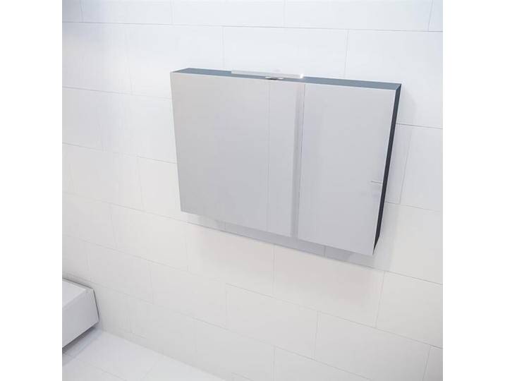 CUBB spiegelschrank 100x70x16cm farbe dunkelgrau mit 2 türen von Mondial Badmöbel