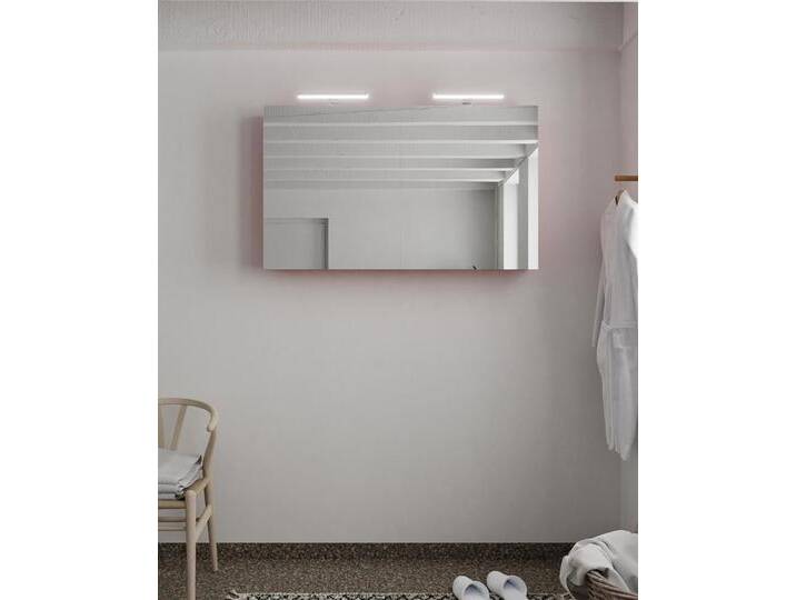 CUBB spiegelschrank 120x70x16cm farbe rot mit 2 türen von Mondial Badmöbel