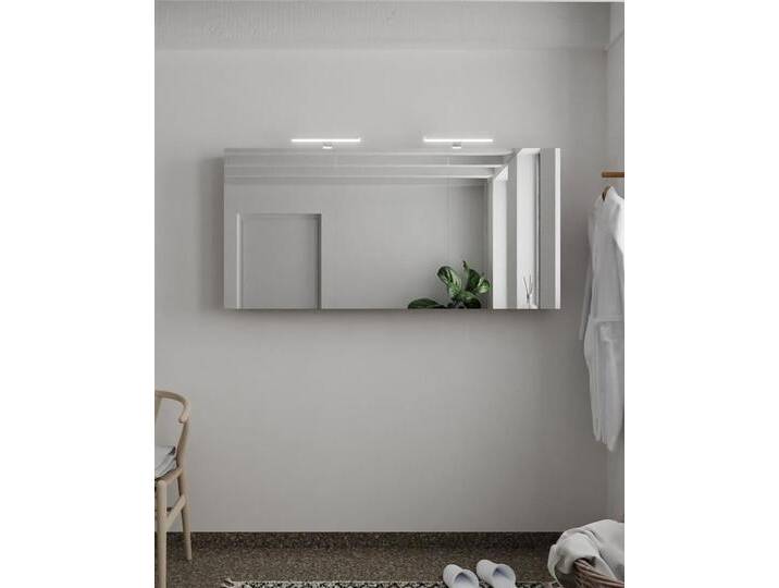 CUBB spiegelschrank 150x70x16cm farbe taupe mit 3 türen von Mondial Badmöbel