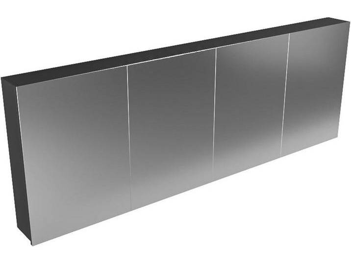 CUBB spiegelschrank 200x70x16cm farbe schwarz mit 4 türen von Mondial Badmöbel
