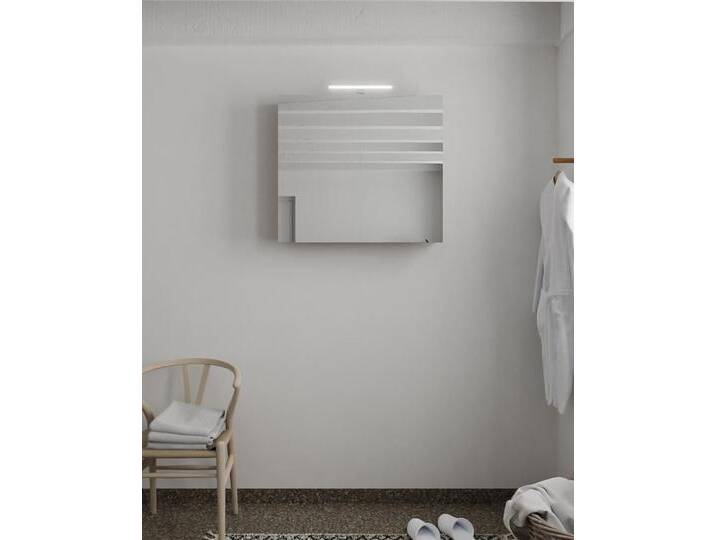 CUBB spiegelschrank 80x70x16cm farbe taupe mit 2 türen von Mondial Badmöbel