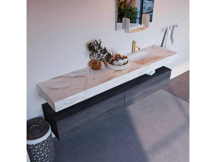 corian waschtisch set alan dlux 200 cm braun marmor Frappe... corian waschtisch set alan dlux 200 cm braun marmor Frappe... von Mondial Badmöbel