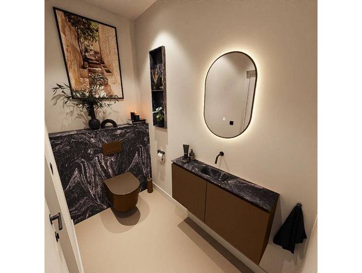 corian waschtisch set gäste wc ture dlux 100 cm rost... corian waschtisch set gäste wc ture dlux 100 cm rost... von Mondial Badmöbel