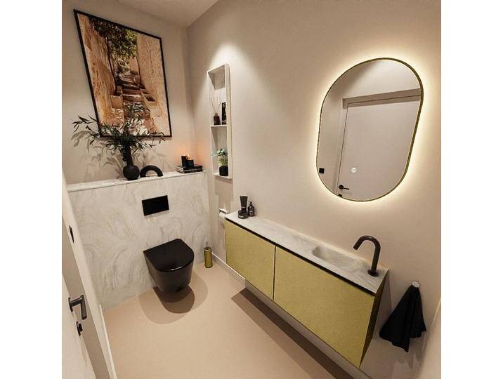 corian waschtisch set gäste wc ture dlux 120 cm gold... corian waschtisch set gäste wc ture dlux 120 cm gold... von Mondial Badmöbel