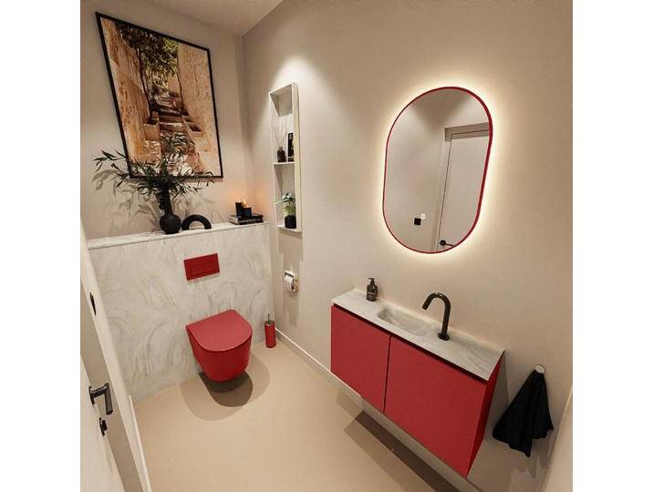 corian waschtisch set gäste wc ture dlux 80 cm rot... corian waschtisch set gäste wc ture dlux 80 cm rot... von Mondial Badmöbel