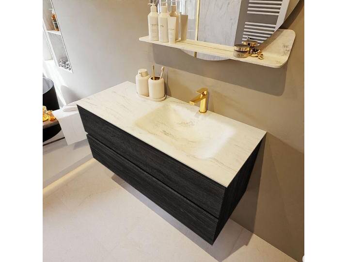 corian waschtisch set vica dlux 110 cm marmor optik becken... corian waschtisch set vica dlux 110 cm marmor optik becken... von Mondial Badmöbel