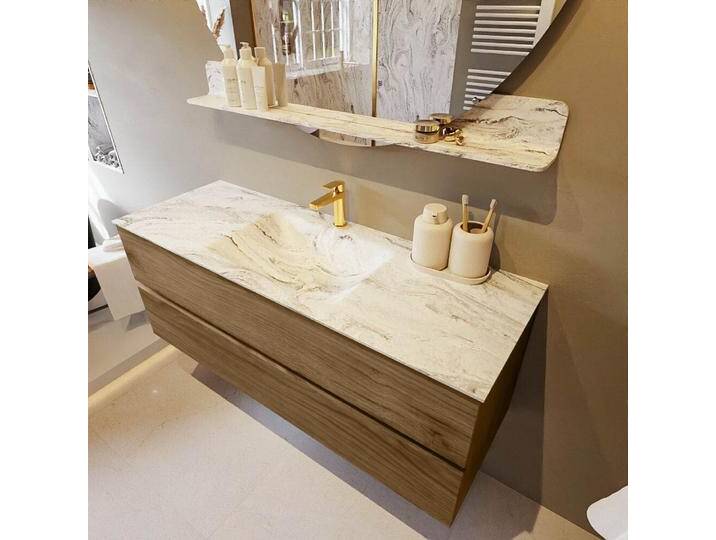 corian waschtisch set vica dlux 130 cm marmor optik becken... corian waschtisch set vica dlux 130 cm marmor optik becken... von Mondial Badmöbel