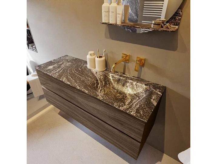 corian waschtisch set vica dlux 130 cm marmor optik becken... corian waschtisch set vica dlux 130 cm marmor optik becken... von Mondial Badmöbel